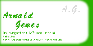 arnold gemes business card